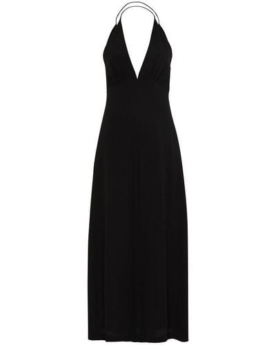 Totême Long Silk Dress - Black