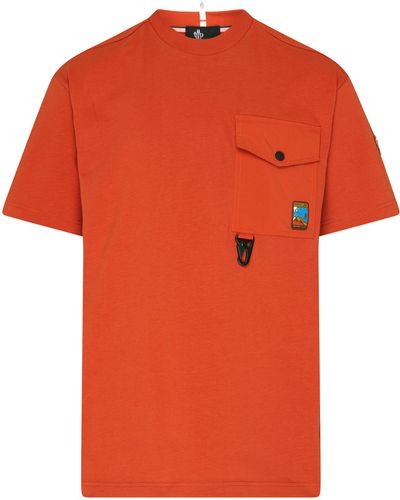 3 MONCLER GRENOBLE T-shirt manches courtes - Orange