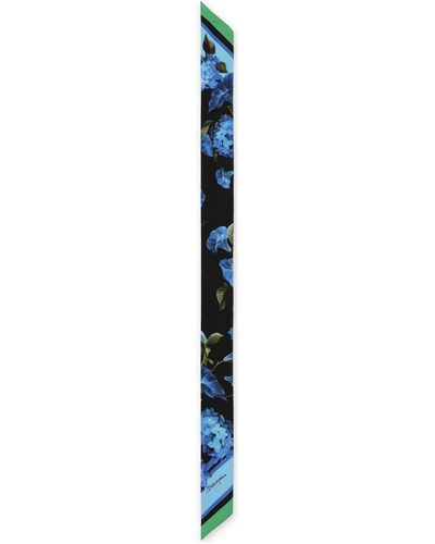 Dolce & Gabbana Kopftuch aus Twill (6 x 100) - Blau