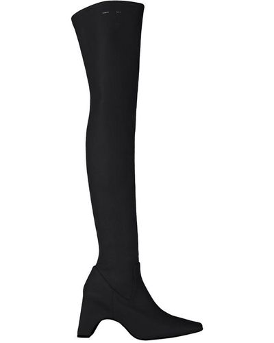 Coperni Stretch Thigh High Boots - Black