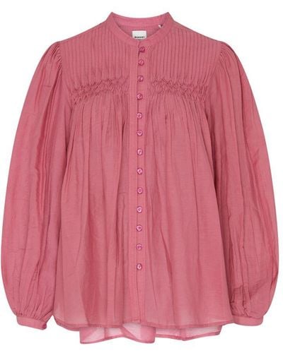 Isabel Marant Dorothe Long Sleeved Top - Pink