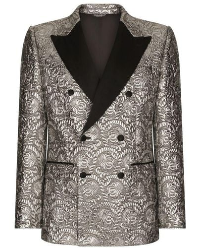 Dolce & Gabbana Sicilia Double-breasted L Jacket - Metallic