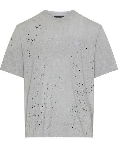 Amiri Besticktes T-Shirt MA Shotgun - Grau