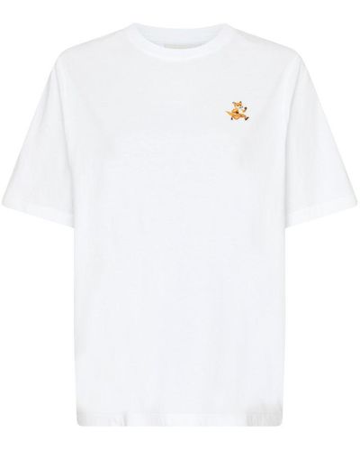 Maison Kitsuné Speedy Fox Comfortable T-Shirt - White