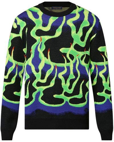 Louis Vuitton Rundhals-Sweatshirt mit grafischem Motiv - Grün