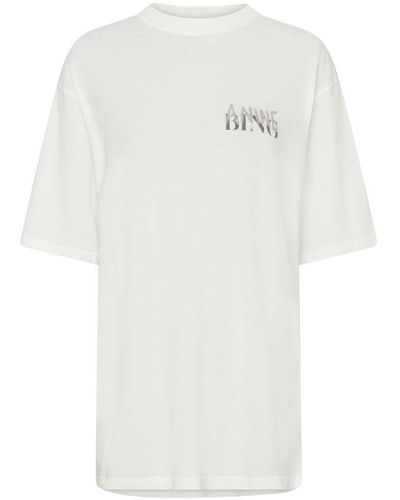 Anine Bing Cason T-Shirt Graffiti - White
