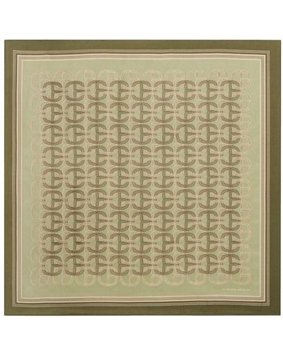 Claudie Pierlot Monogram Silk Scarf - Green