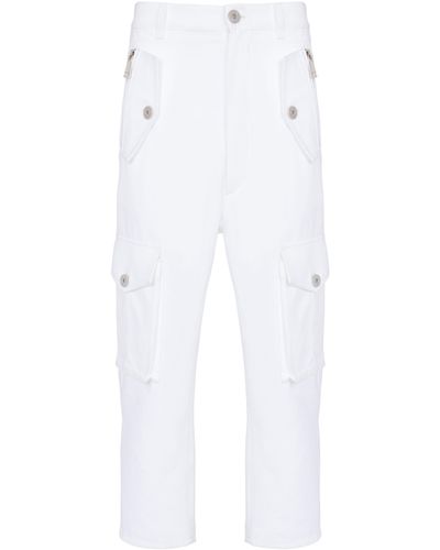 Balmain Pantalon cargo - Blanc