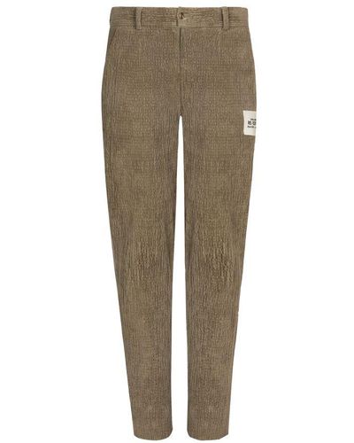 Dolce & Gabbana Corduroy Trousers With Re-edition Label - Green