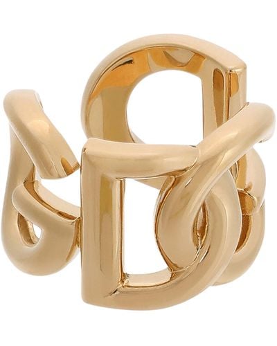 Dolce & Gabbana Ring mit DG-Logo - Mettallic