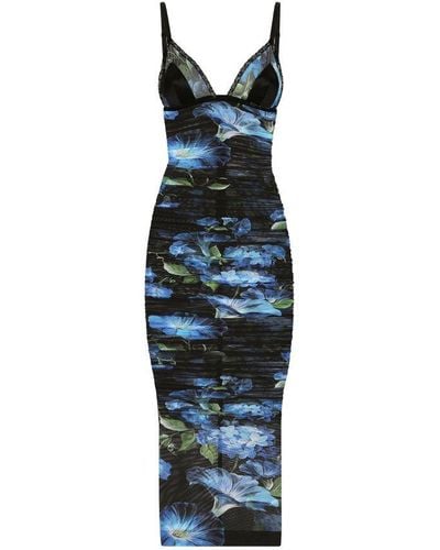 Dolce & Gabbana Tulle Slip Dress - Blue