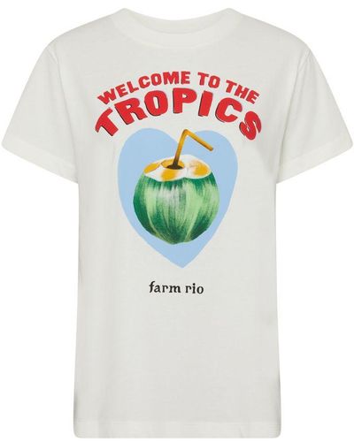 FARM Rio Welcome To The Tropics Fit T-Shirt - White