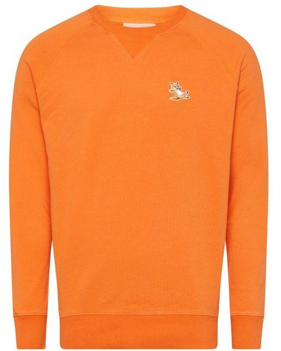 Maison Kitsuné Chillax Fox Patch Sweatshirt - Orange