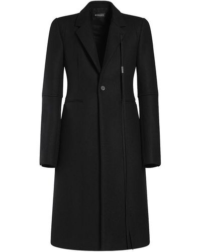 Ann Demeulemeester Sebastiaan Fitted Tailored Coat - Black