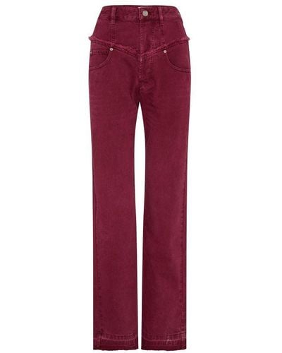 Isabel Marant Noemie Straight-Cut Jeans - Red