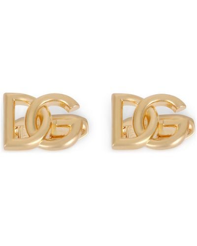 Dolce & Gabbana Boutons de manchettes avec logo DG - Métallisé