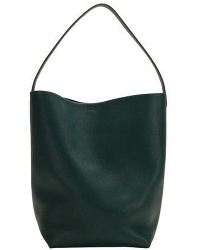 The Row Lunch Bag Leather Tote in Green