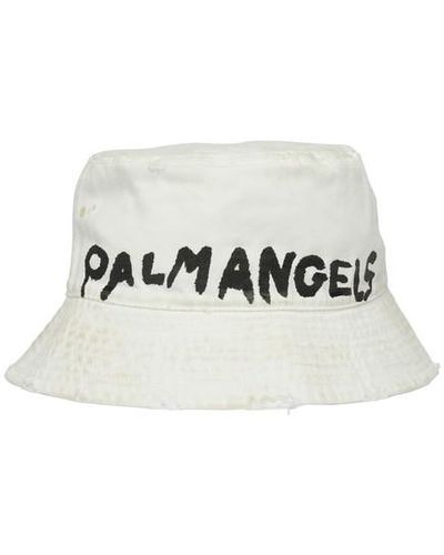 Palm Angels Chapeau bob avec logo imprimé - Blanc