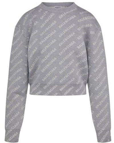 Balenciaga Crew Neck Sweatshirt - Gray