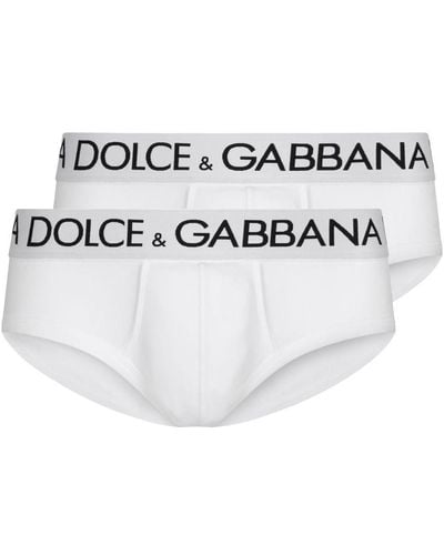 Dolce & Gabbana Two-Pack Cotton Jersey Brando Briefs - White