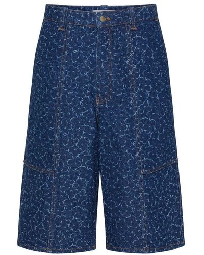 Maison Kitsuné Denim Shorts - Blue