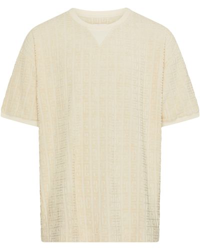 Givenchy T-Shirt aus Baumwollfrottee 4G - Natur