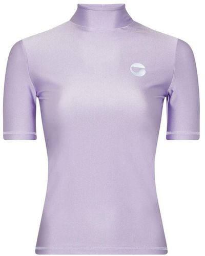 Coperni High Neck Fitted T-Shirt - Purple