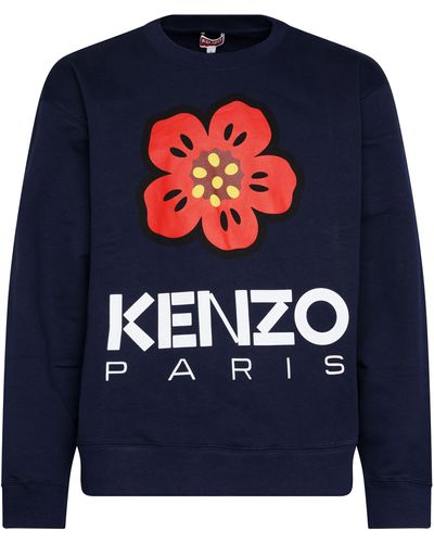 KENZO Sweatshirt col rond - Bleu
