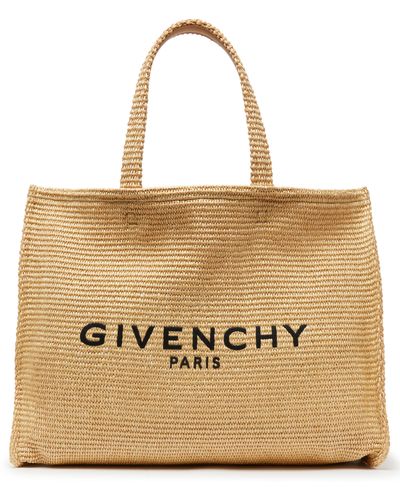 Givenchy Mittelgroße Cabas-Tasche G-Tote aus Raffiabast - Natur