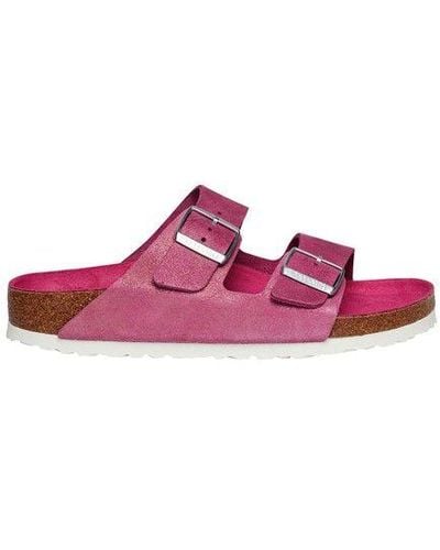 Birkenstock Arizona Leather Sandals - Purple