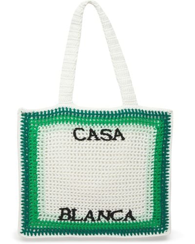 Casablanca Tasche aus gehäkelter Baumwolle - Grün