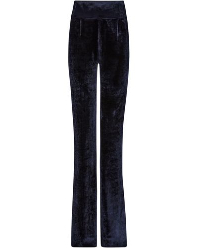 Galvan London Pantalon en velours coupe sculptée - Bleu
