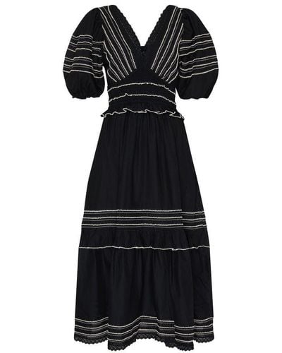 Sea Mable Midi Dress - Black