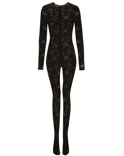 Dolce & Gabbana Lace Jumpsuit - Black