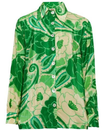 FARM Rio Tropical Groove Long Sleeve Shirt - Green
