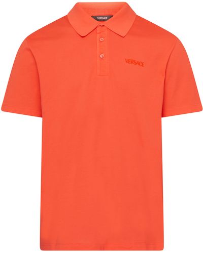 Versace Poloshirt mit Logo - Orange