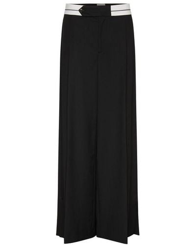 THE GARMENT Pluto Wide Pleated Trousers - Black