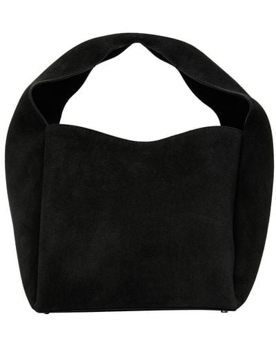 Totême Leather Bucket Bag - Black