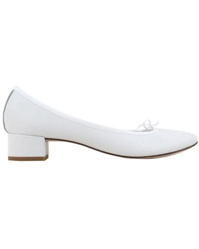 Repetto Camille Flat Ballets With Leather Sole - White