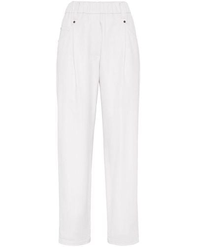 Brunello Cucinelli Baggy Trousers - White