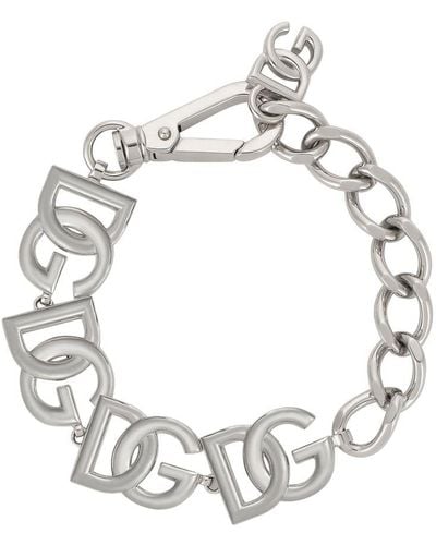 Dolce & Gabbana Bracelet With Dg Logos - Metallic