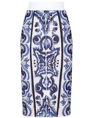 Dolce & Gabbana Midi Skirt - Blue