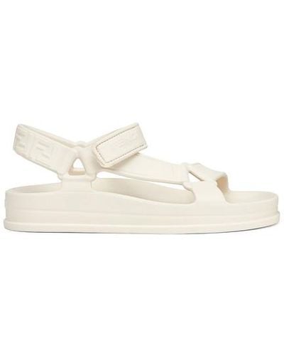 Fendi Rubber Sandals - White