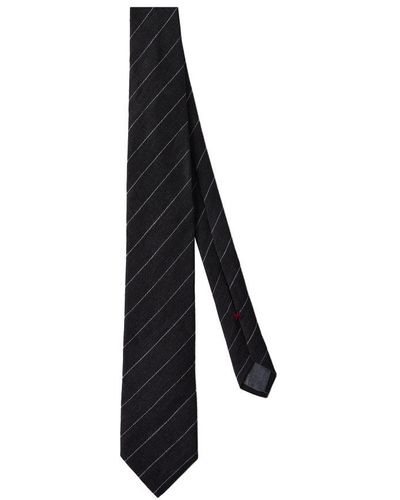 Brunello Cucinelli Linen Tie - Black