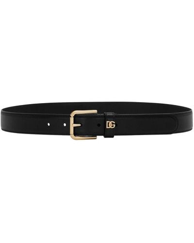 Dolce & Gabbana Dg Logo Belt - Black