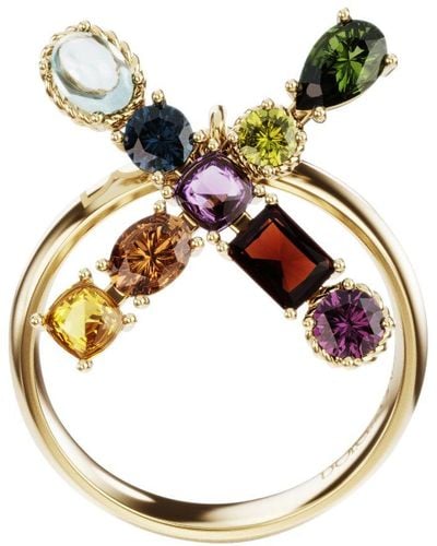 Dolce & Gabbana Alphabet X Ring - Metallic