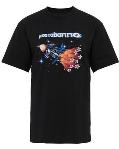 Rabanne Paco Galaxy Short Sleeves T-shirt - Black