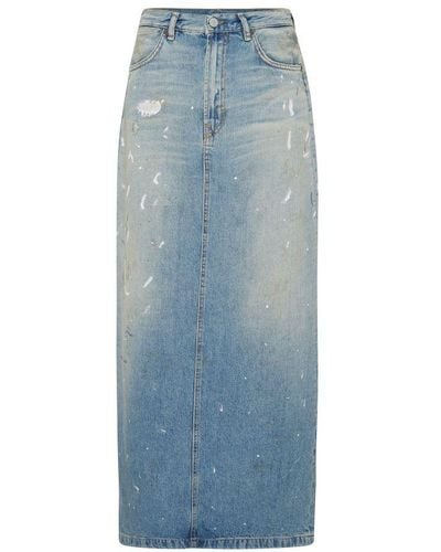 Acne Studios Denim Long Skirt - Blue