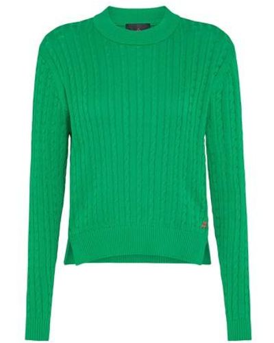 Peuterey Knitted fabric braided sweater - Grün
