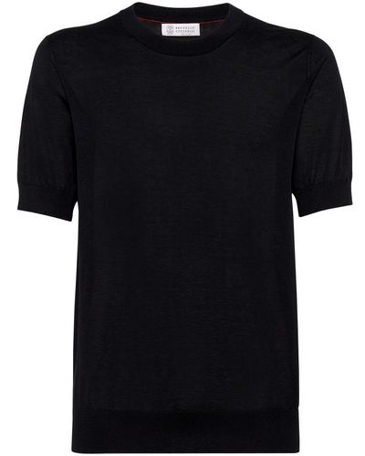 Brunello Cucinelli Knit T-shirt - Black